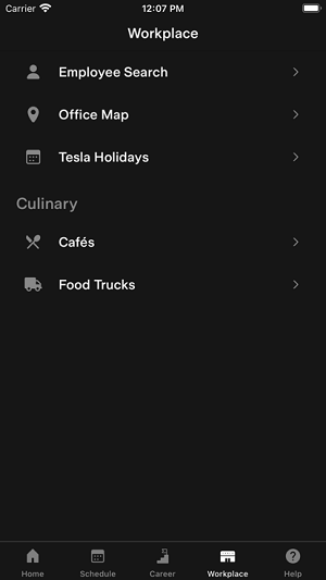 inside tesla app