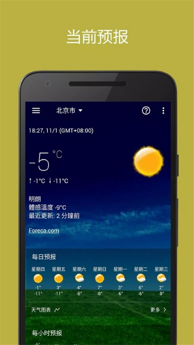 透明时钟及天气app